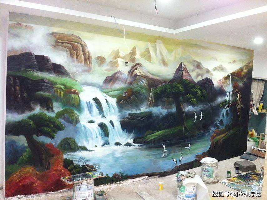 最简单漂亮的手绘墙画，墙绘优秀作品