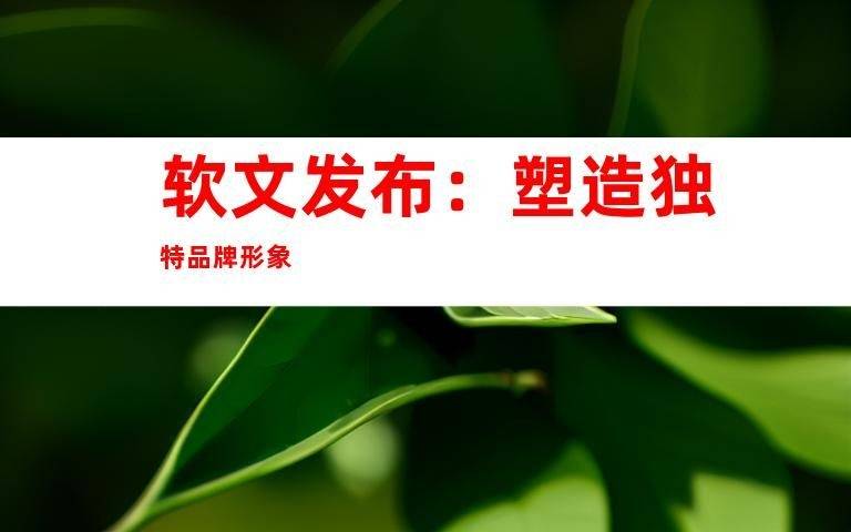 媒体网站推广、软文发布、网络宣传：文章全新的媒体发布渠道！