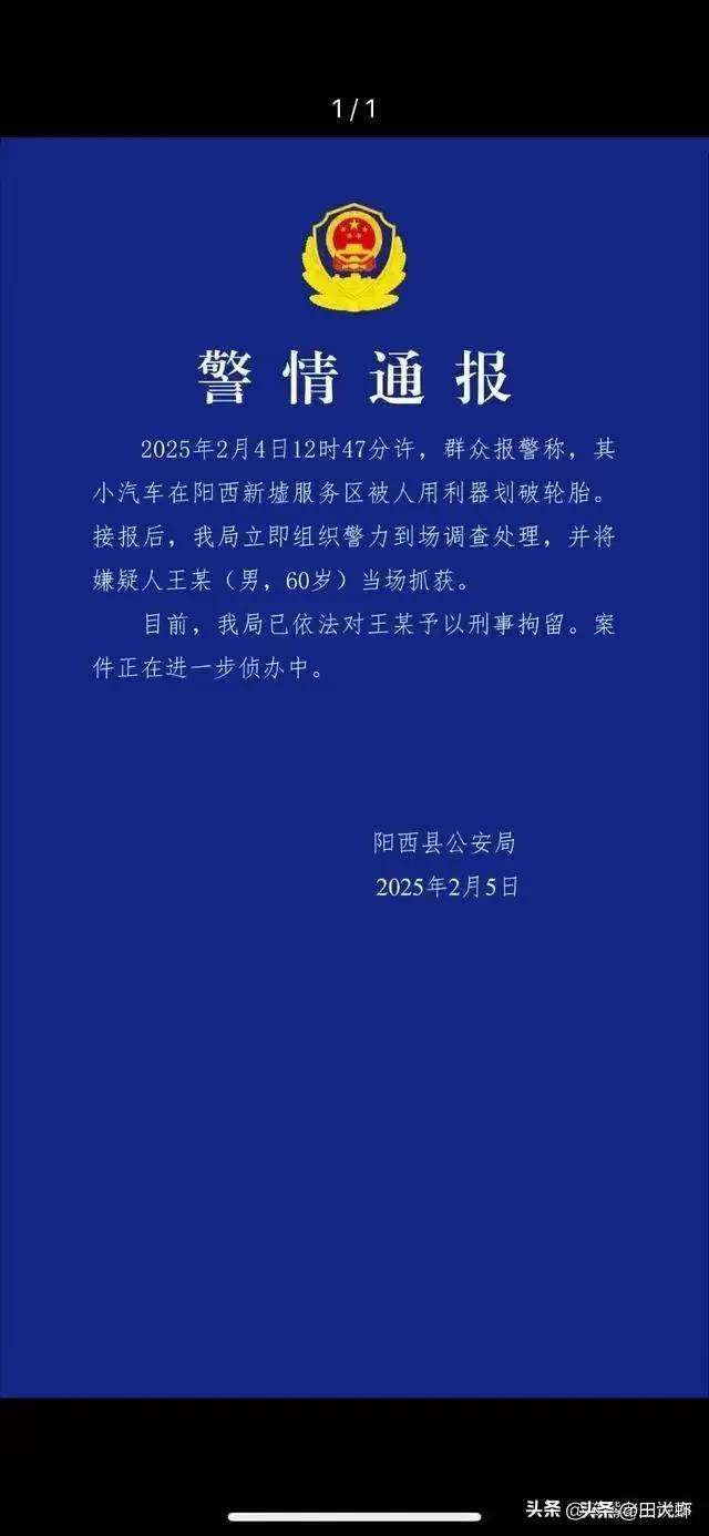 服务区个车胎男ob体育app子被捕车主坚决不和解(图3)