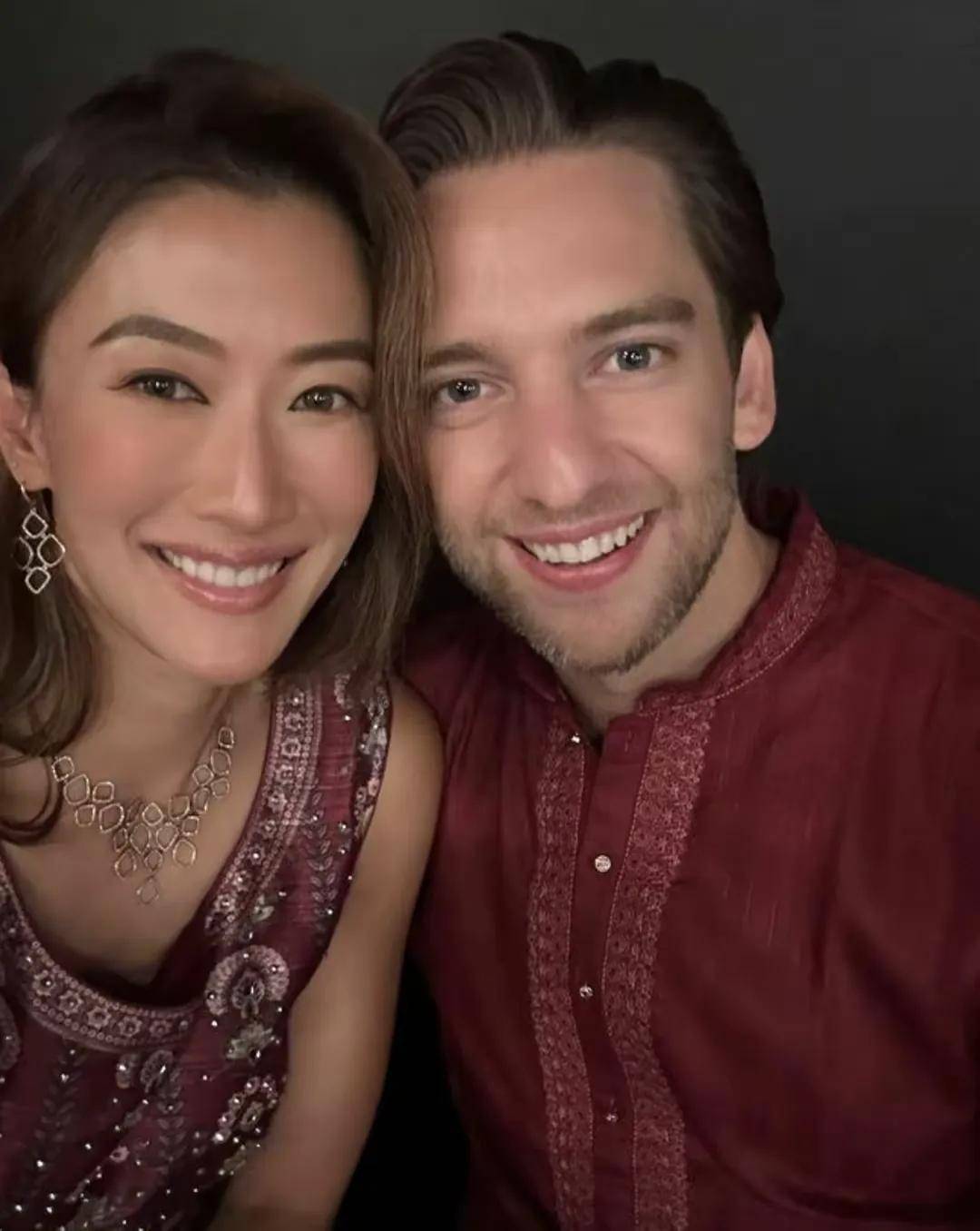 谢婷婷二胎临近生产，晒孕肚曝性别，小8岁白人男友是高管