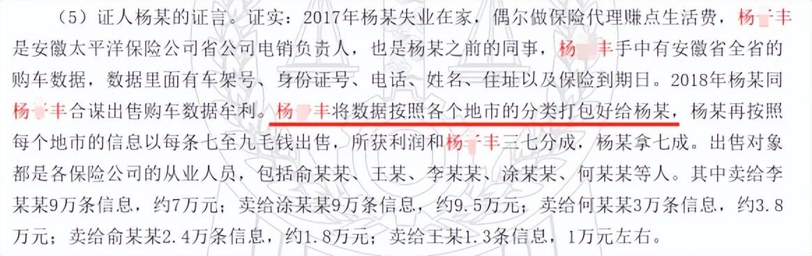 太平洋保险安徽省电销原负责人竟打包出售全省购车人信息？