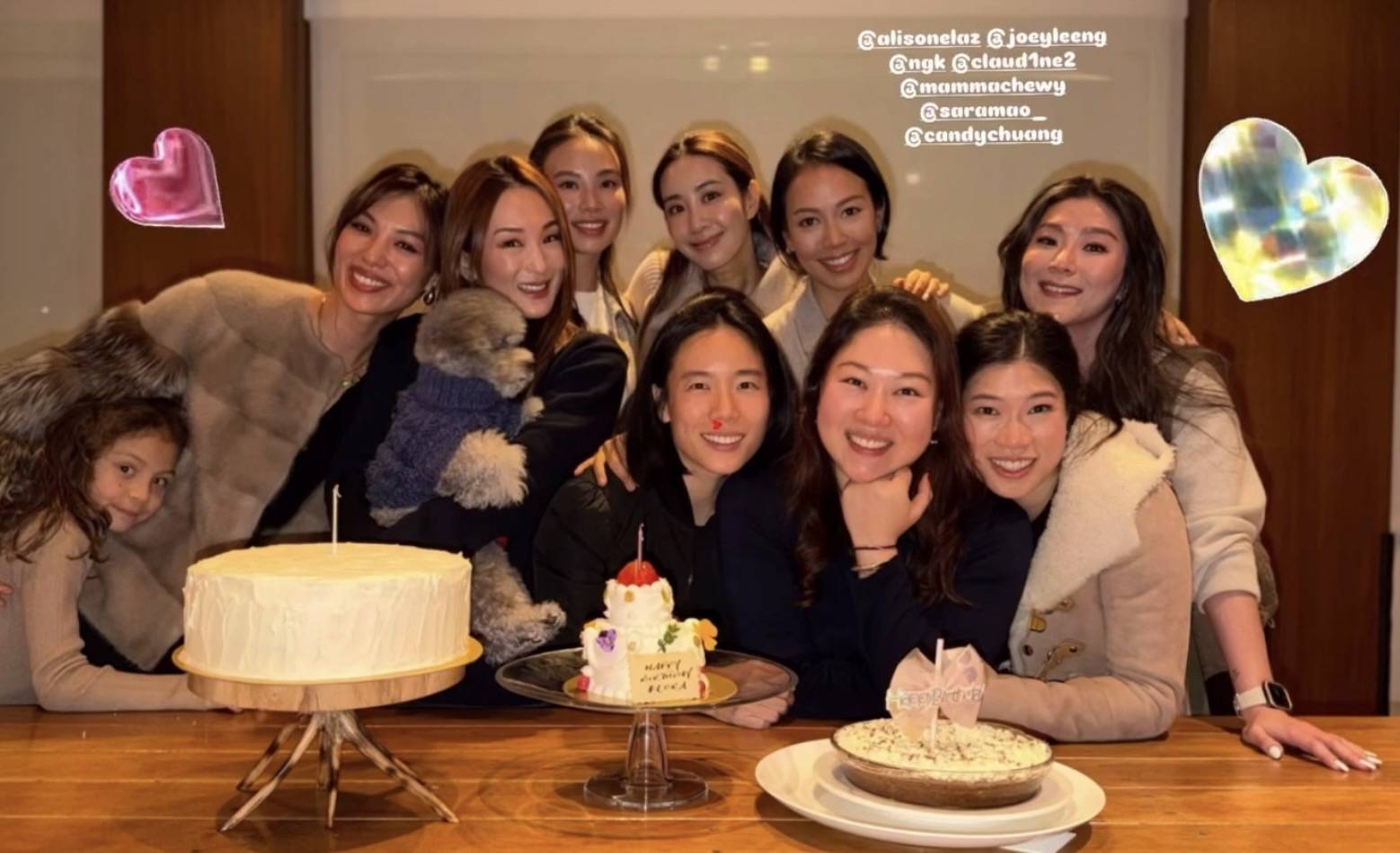 林青霞38岁继女产后露脸，与姐妹庆生身材纤瘦，生了仨娃仍没结婚