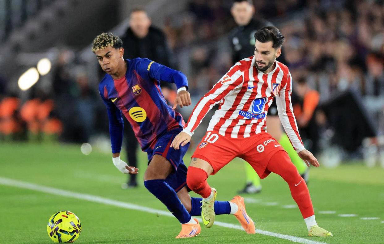 西班牙足球甲级联赛巴萨3-1逆转马竞 西甲最新积分榜揭晓：皇马已落后榜首4分