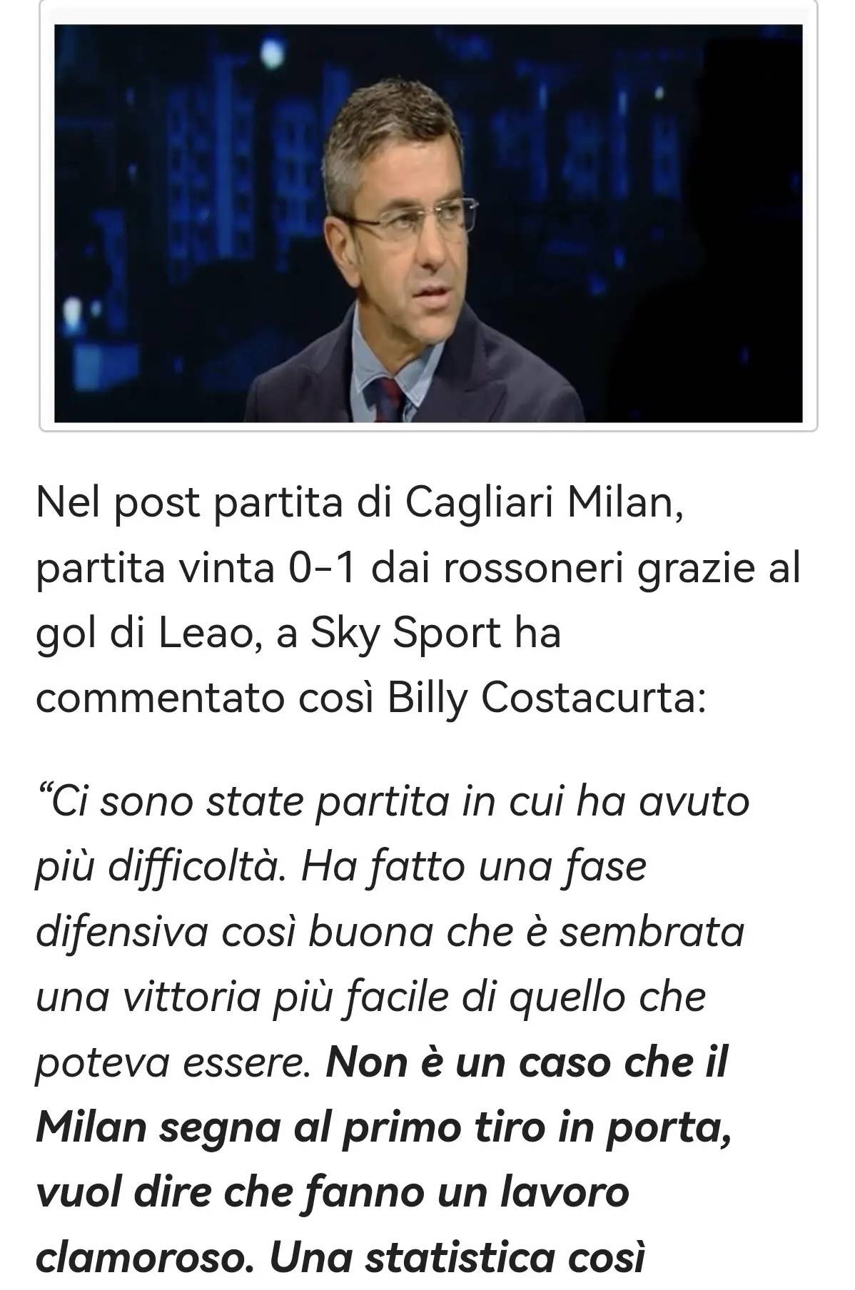 米兰名宿米兰体育- 体育官方网站 世界杯官方指定投注平台科斯塔库塔：首次射正就进球阿莱格里的训练效果出来了