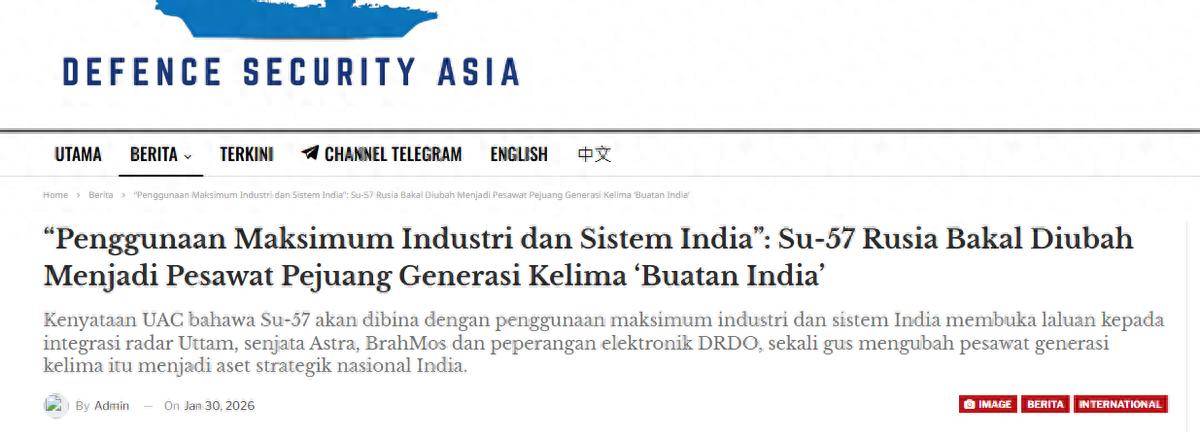 中国有几种应对措施？100架苏-57落户印度，用光辉同款雷达导弹