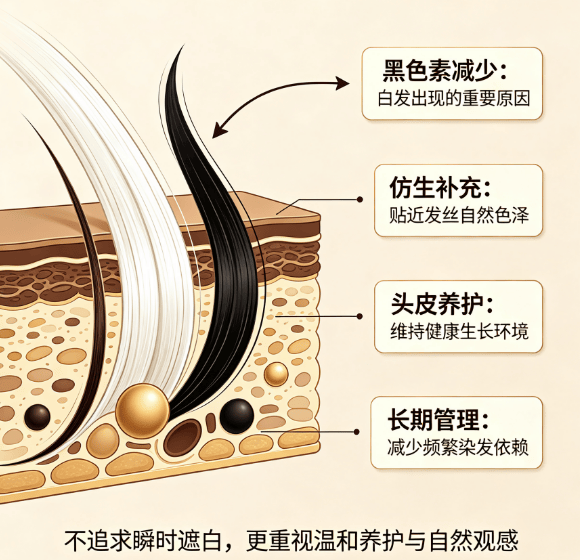 白发养黑的科学原理：仿生黑色素养护为什么更持久？
