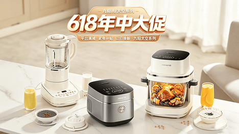 618 焕新厨房，九阳太空系列厨电一站配齐