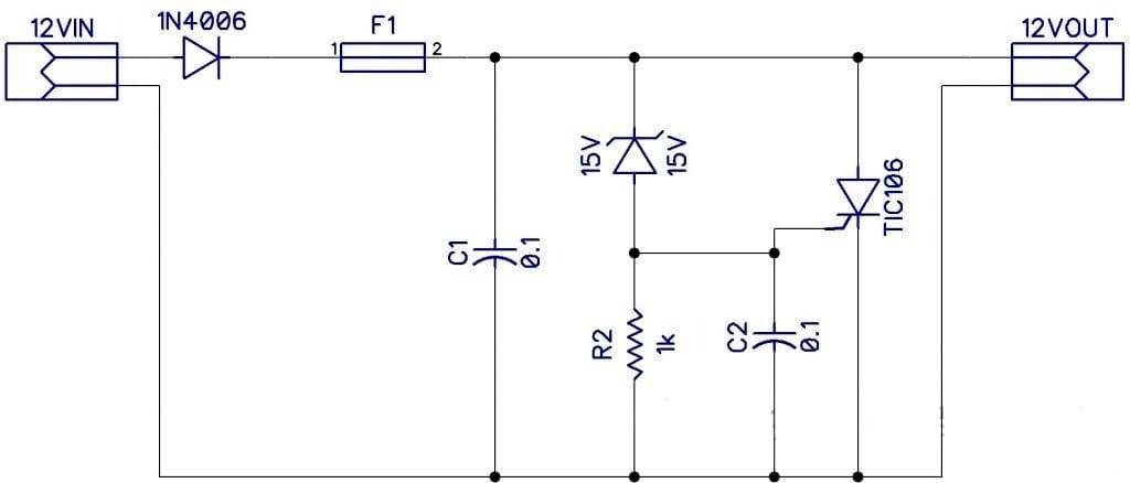9 种电子电路保护电路工作原理+电路图_电压_电流_二极管