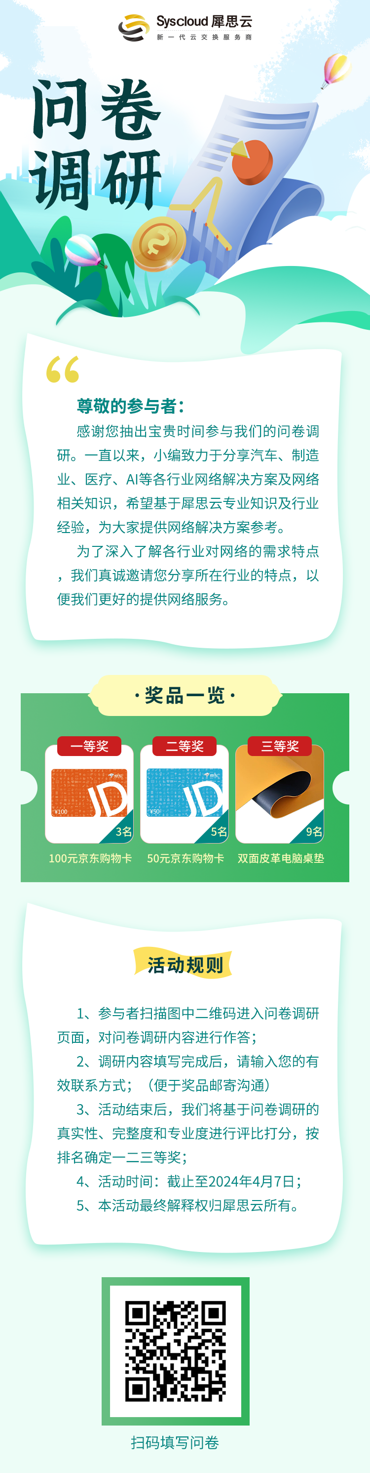 网络需求问卷调研