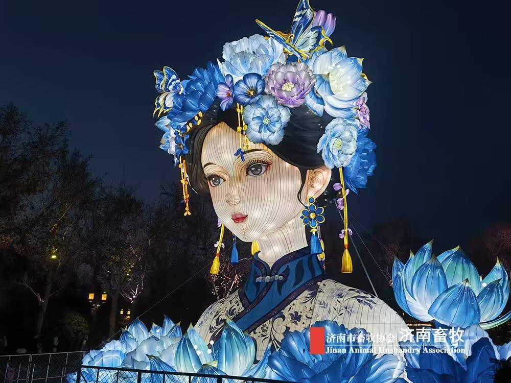 再现浪漫传奇：大明湖畔“夏雨荷灯”点亮冬夜(图2)