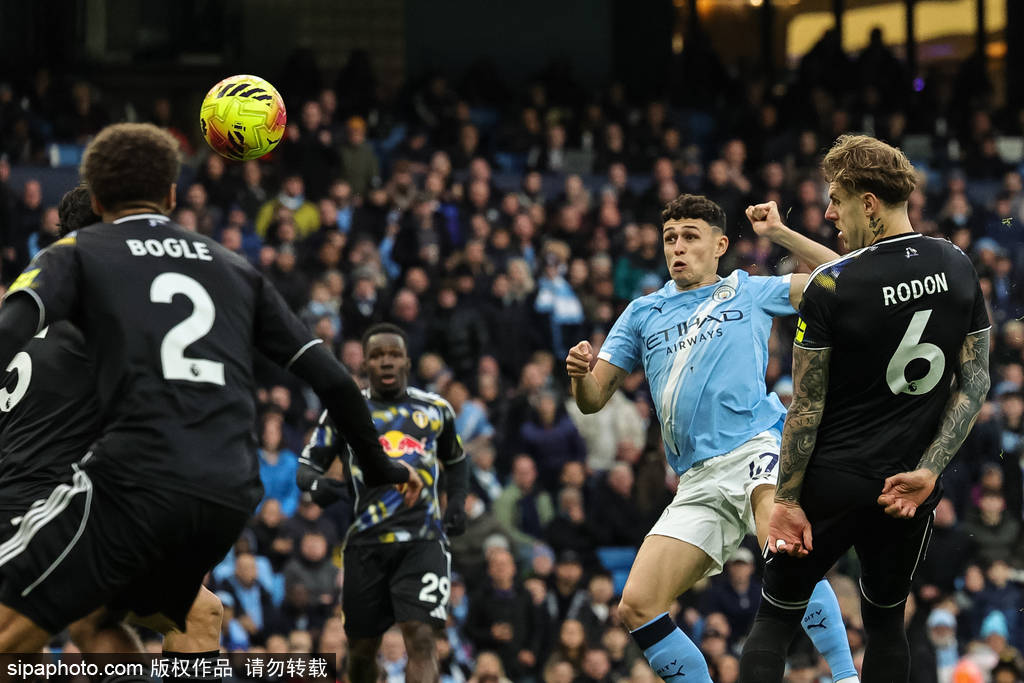 英超-福登双响+绝杀格瓦破门+送点 曼城3-2利兹结束连败