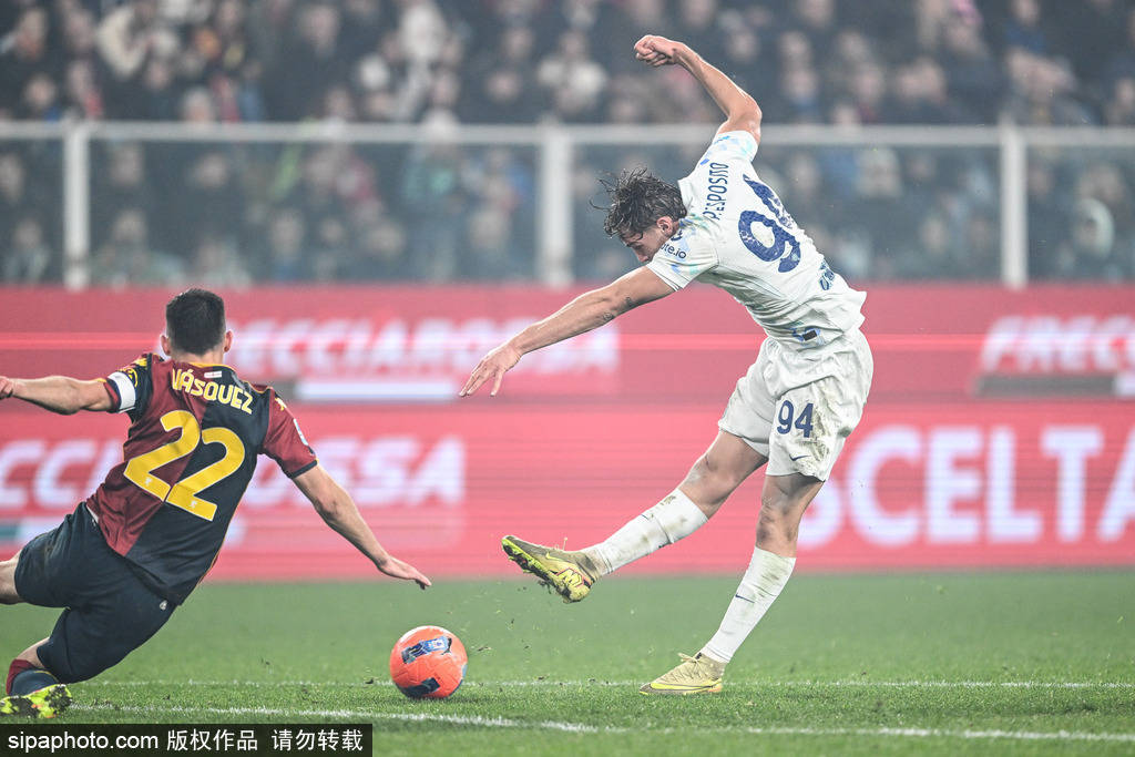 意甲-劳塔罗传射建功比塞克破门 国米2-1热那亚暂登顶