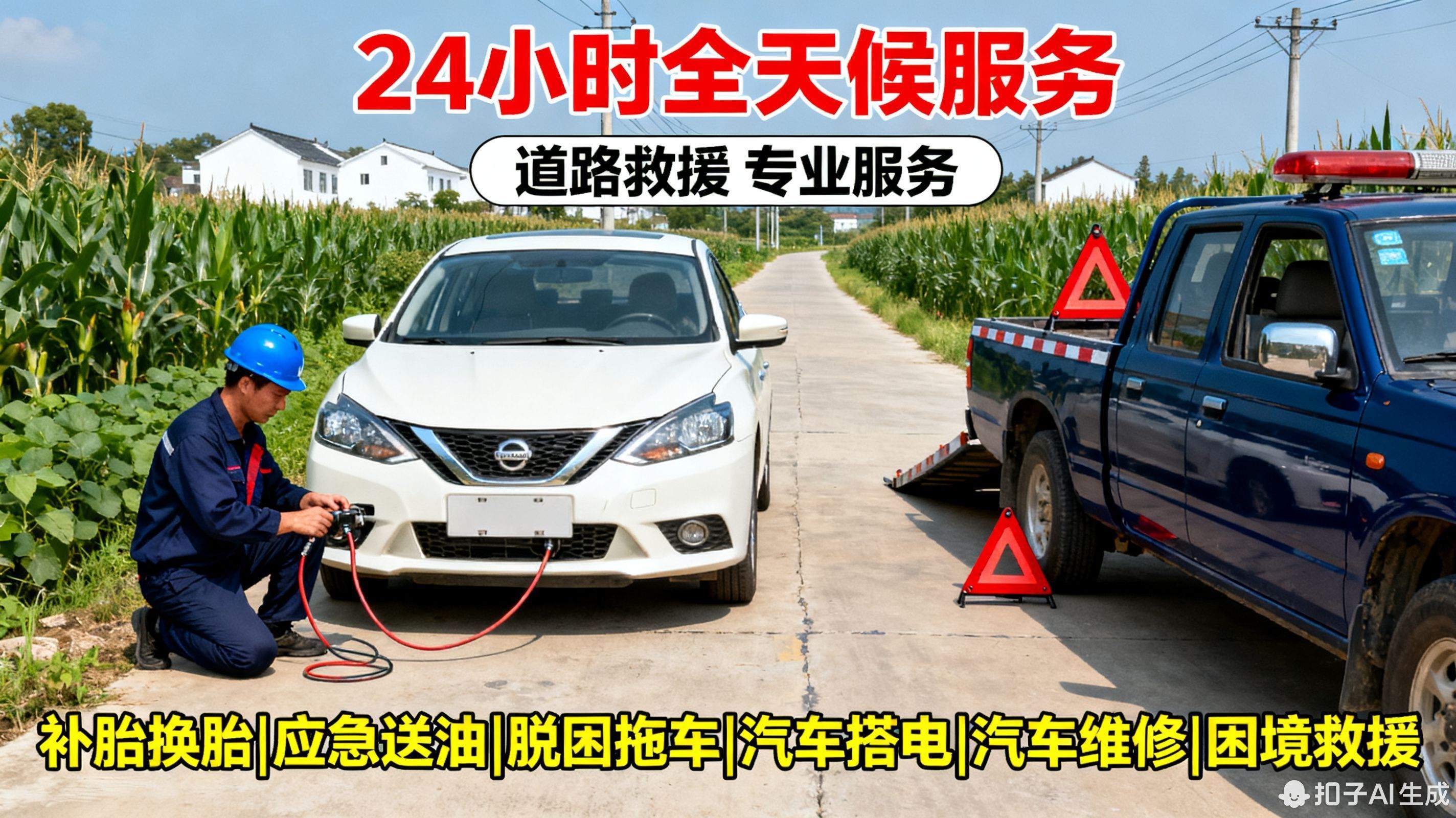 忠县马灌_汽车打不着火_汽车道路救援_高速救援电线小时拖车