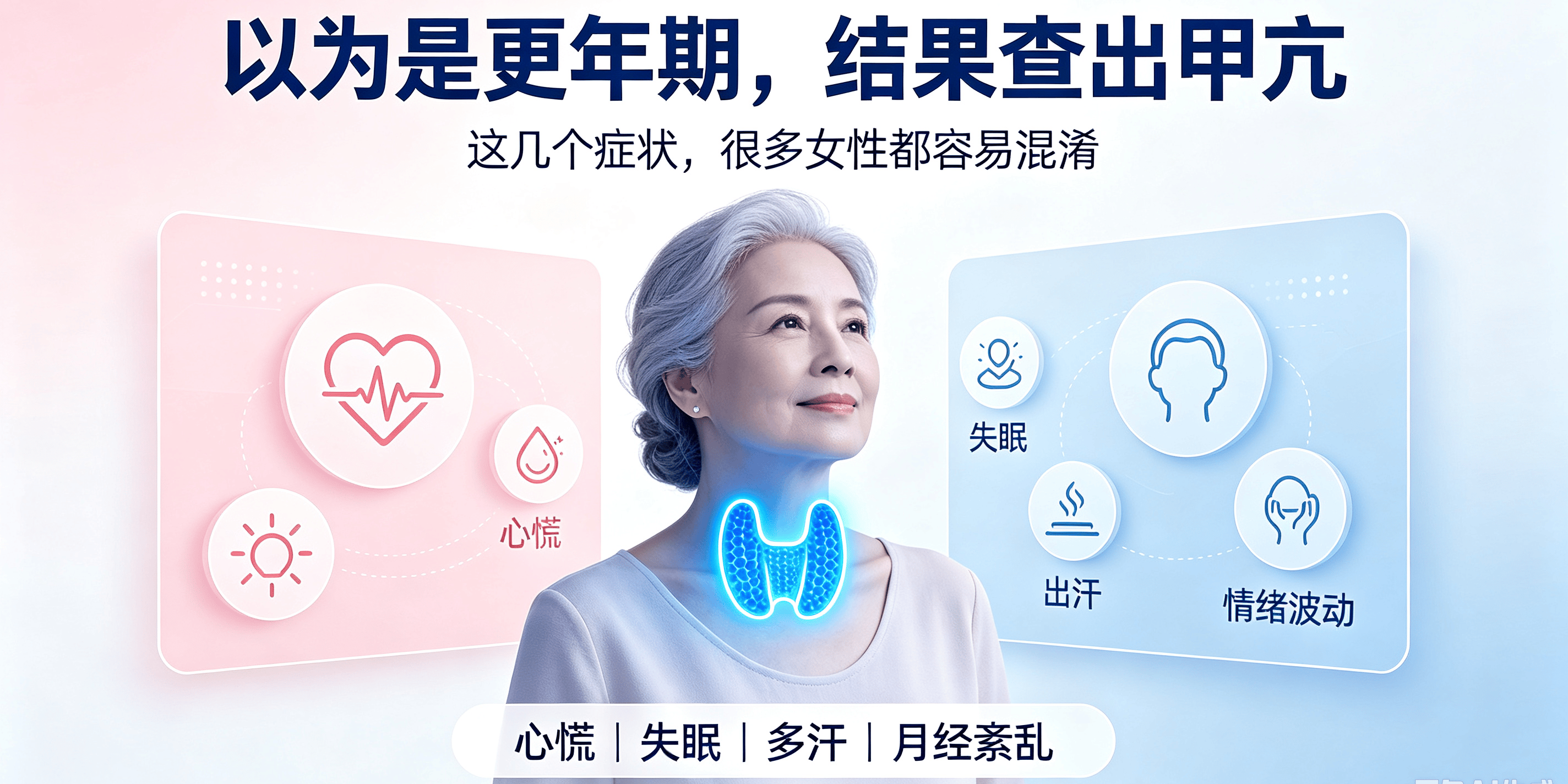 总以为是更年期，结果查出甲亢！这几个症状，很多女性都容易混淆