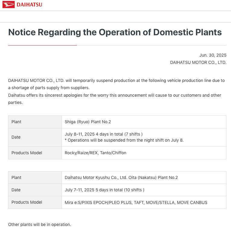 dafa大发|被一帮同学拉到没人的地方|两工厂暂停运营！知名车企公告