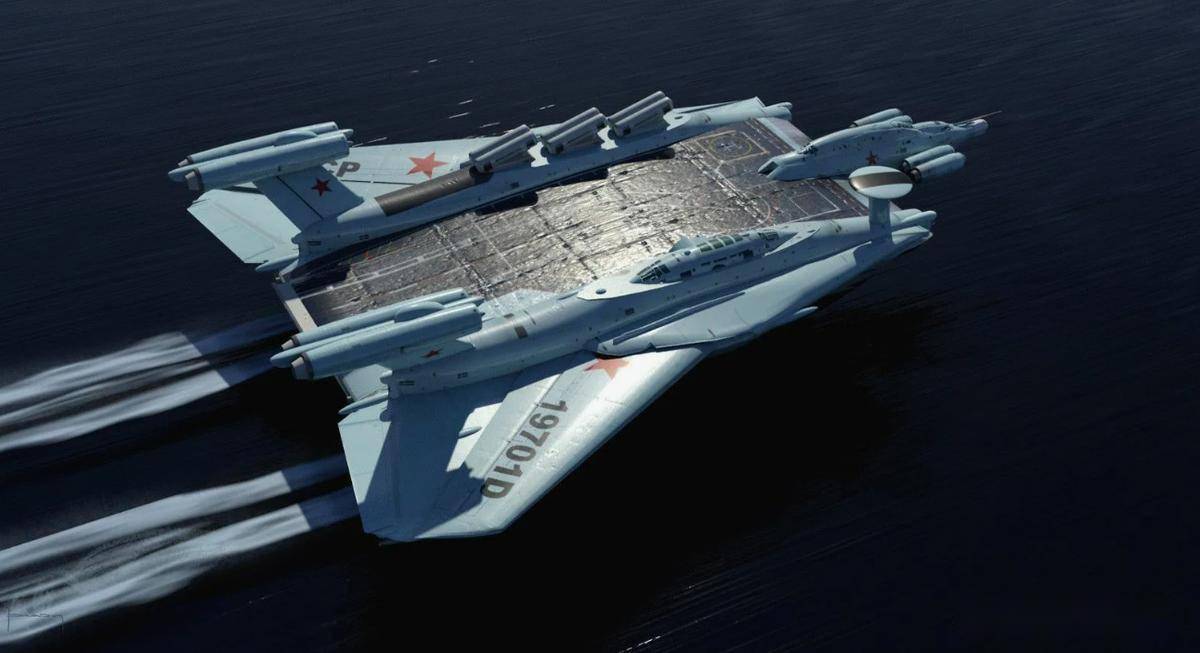 试图打造苏联级翼船航母：А-2000