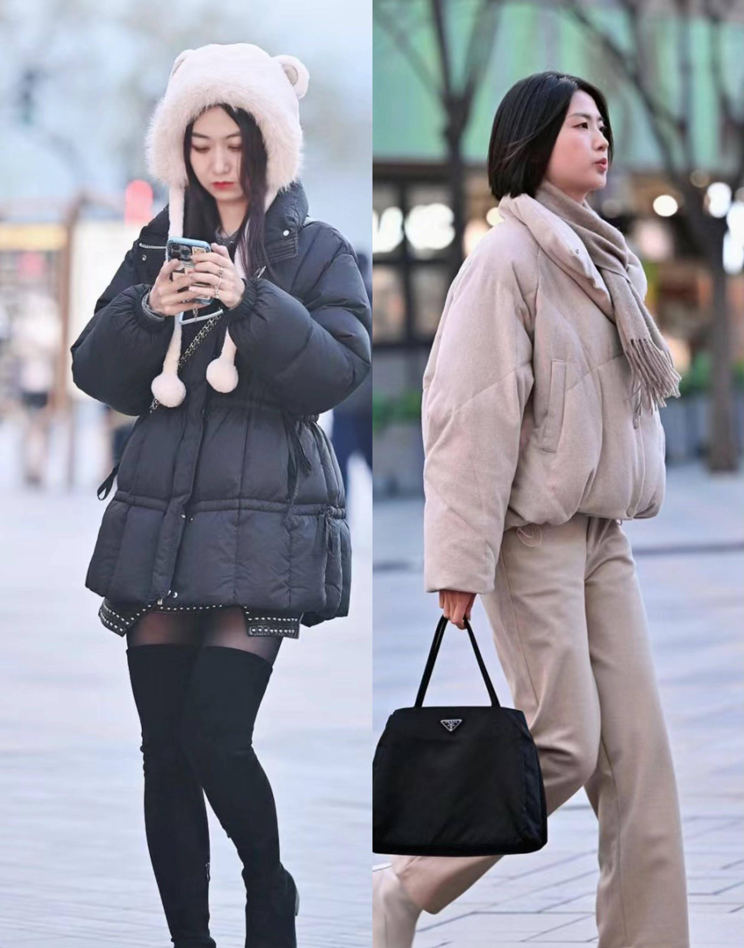 北京街拍才最"实穿",好看又保暖的穿搭模板,普通女人也能照搬_时尚
