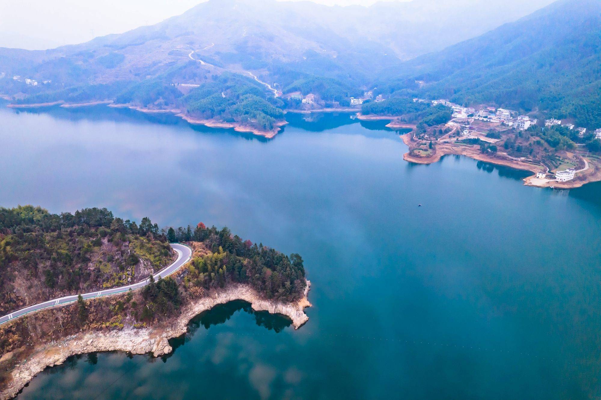 安徽宿松有一处钓鱼台,风景秀丽,环境优美,航拍风景如画