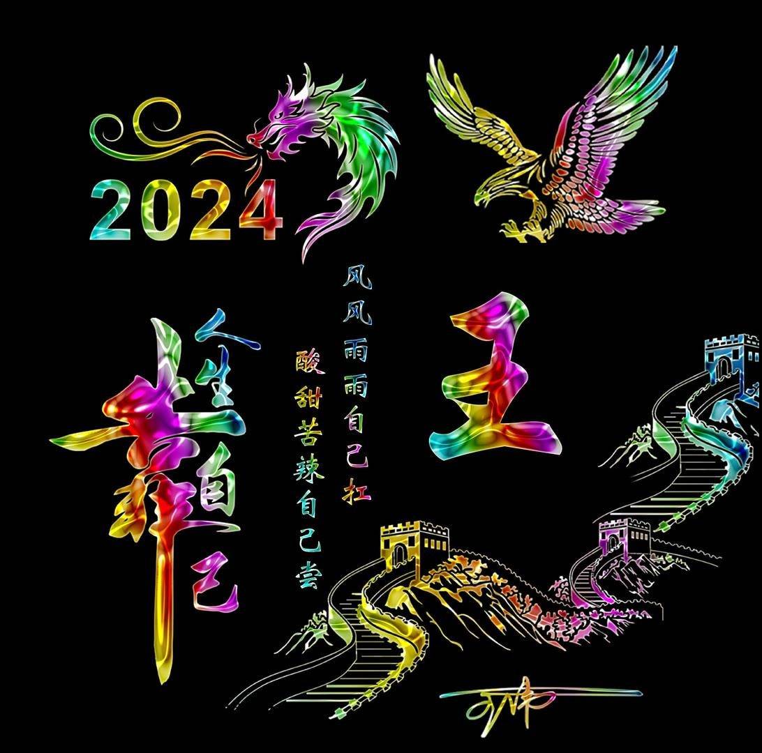 姓氏头像第820期,2024一路向前3d个性签名头像,请查收_设计_评论_清水