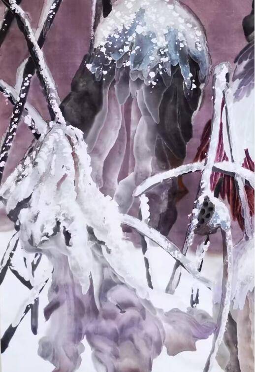 刘春华:论雪皴法在冰雪画创作的运用_山石_山水画_技法