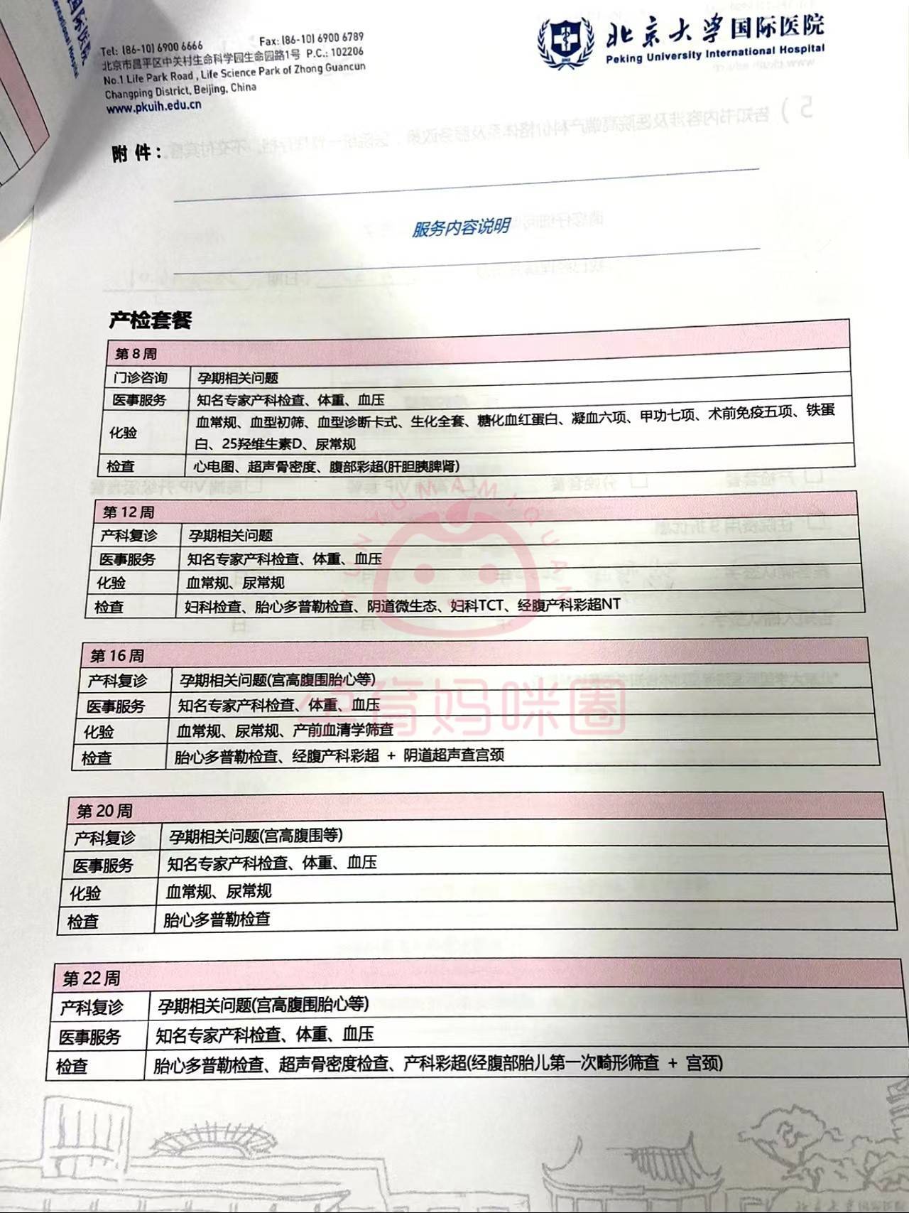 均不含无创,羊穿等自选,自愿项目特需产检费用:26640元普通产检合计