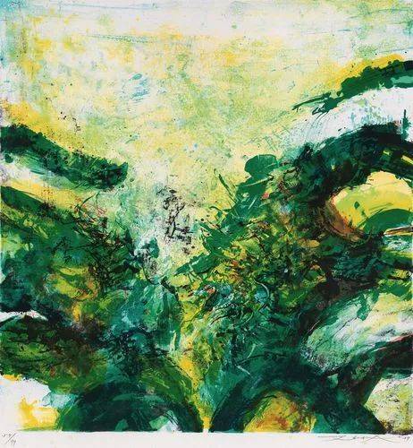 在日内瓦,赵无极看到瑞士画家保罗·克利的画,色彩间夹杂着线条与符号