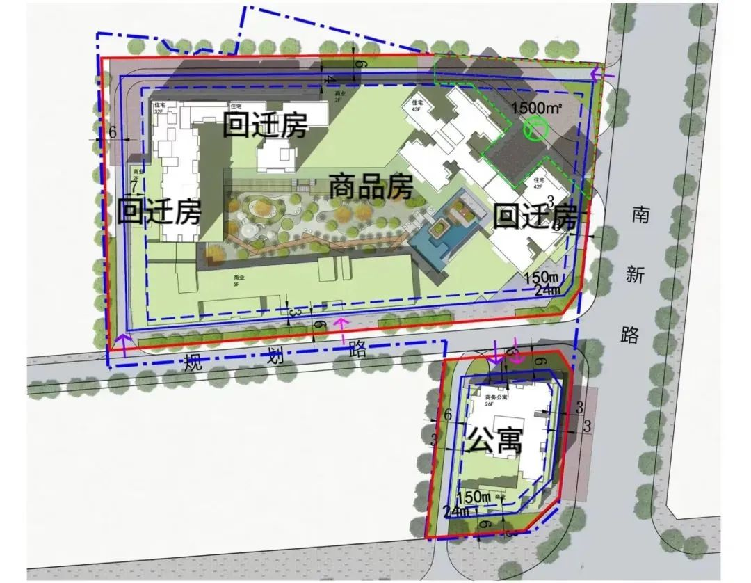 平面圖及戶型圖項目佔地面積約1.7萬㎡,總建面約16萬㎡.