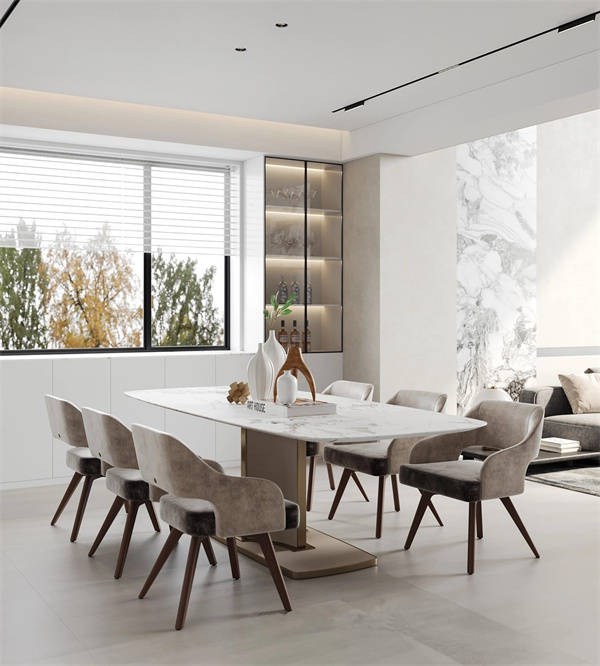 别墅客餐厅,浑然天成的通透大气