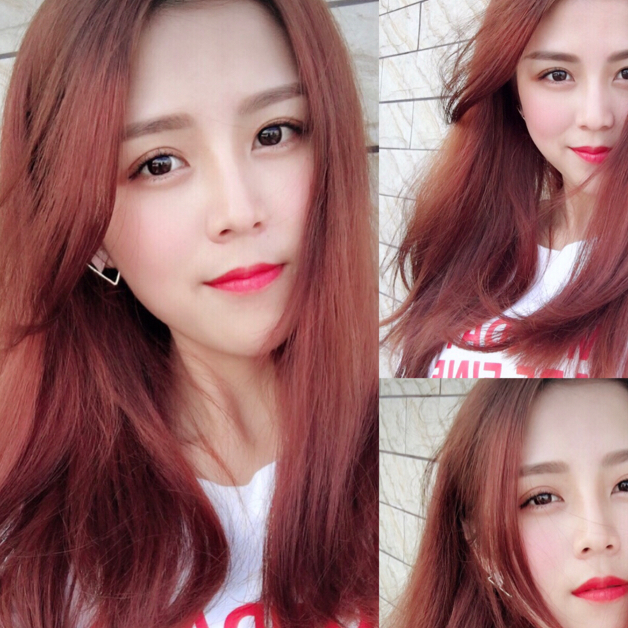 颜色_棕红色_长发
