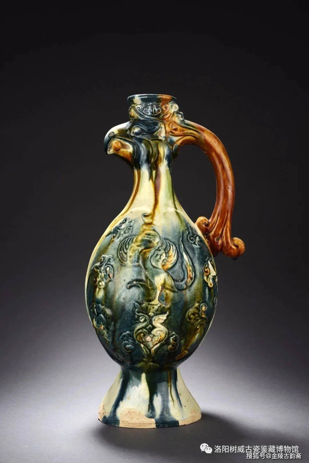 唐代蓝釉器与唐青花，非常珍贵_装饰_馆藏_唐蓝