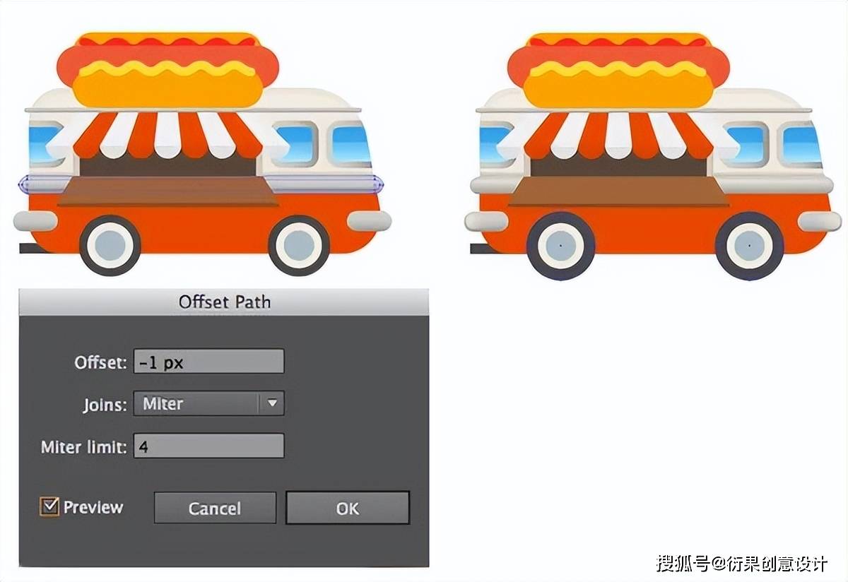 ai軟件技巧,繪製麵包車插畫_矩形_步驟_形狀