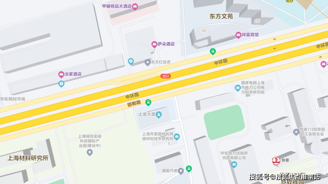 上豪大廈位於邯鄲路,松花江路口.