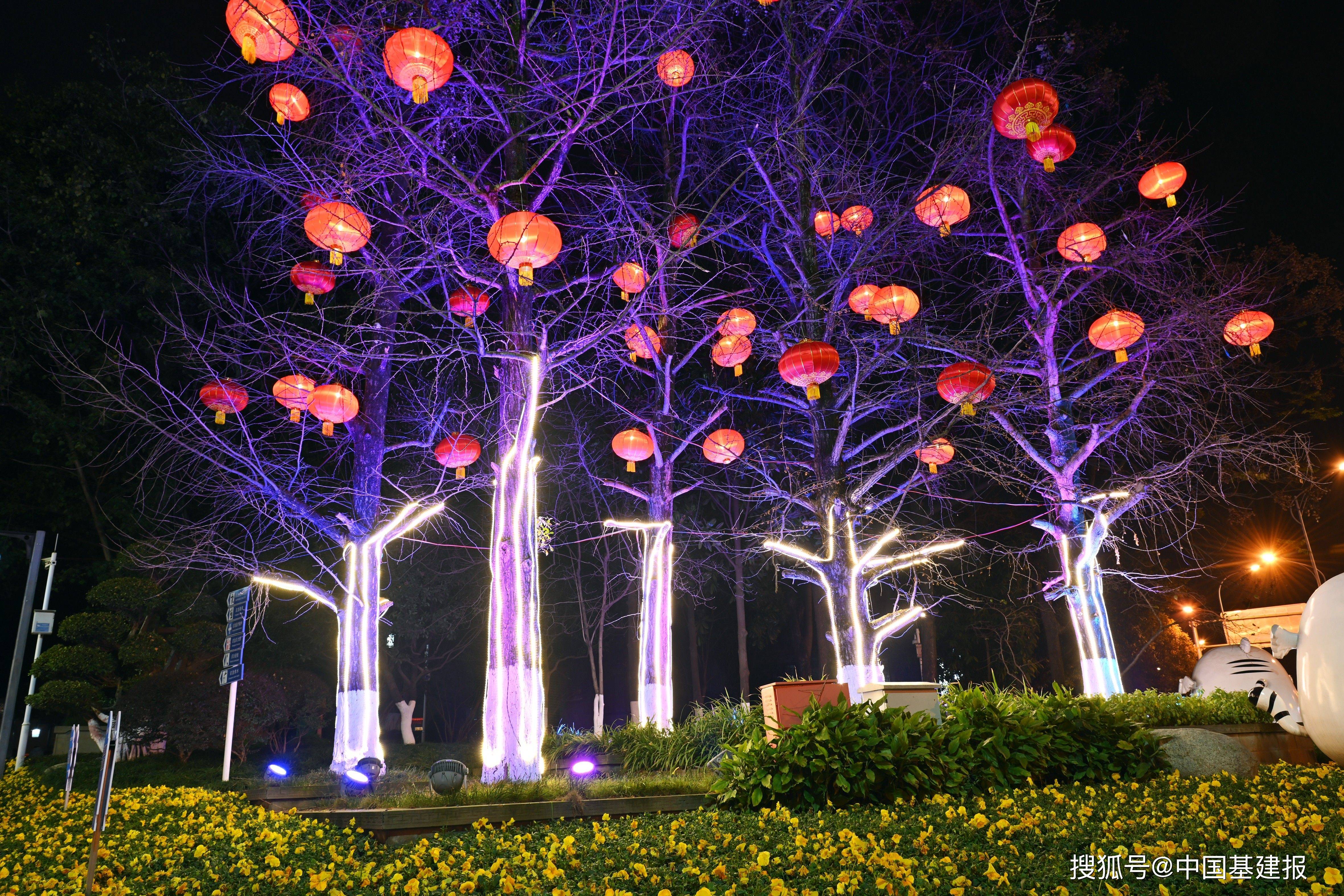 重庆市巴南区龙洲湾灯光璀璨,灯笼高挂,喜迎春节_张华先_摄影_市民