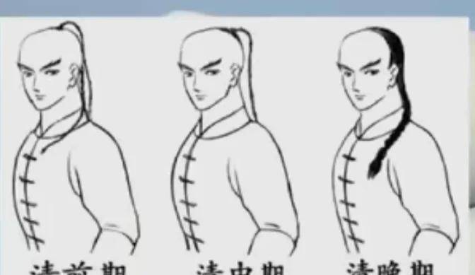 清朝从开始金钱鼠尾发型如何变成半开阴阳发型的?_头发_画像_剃头