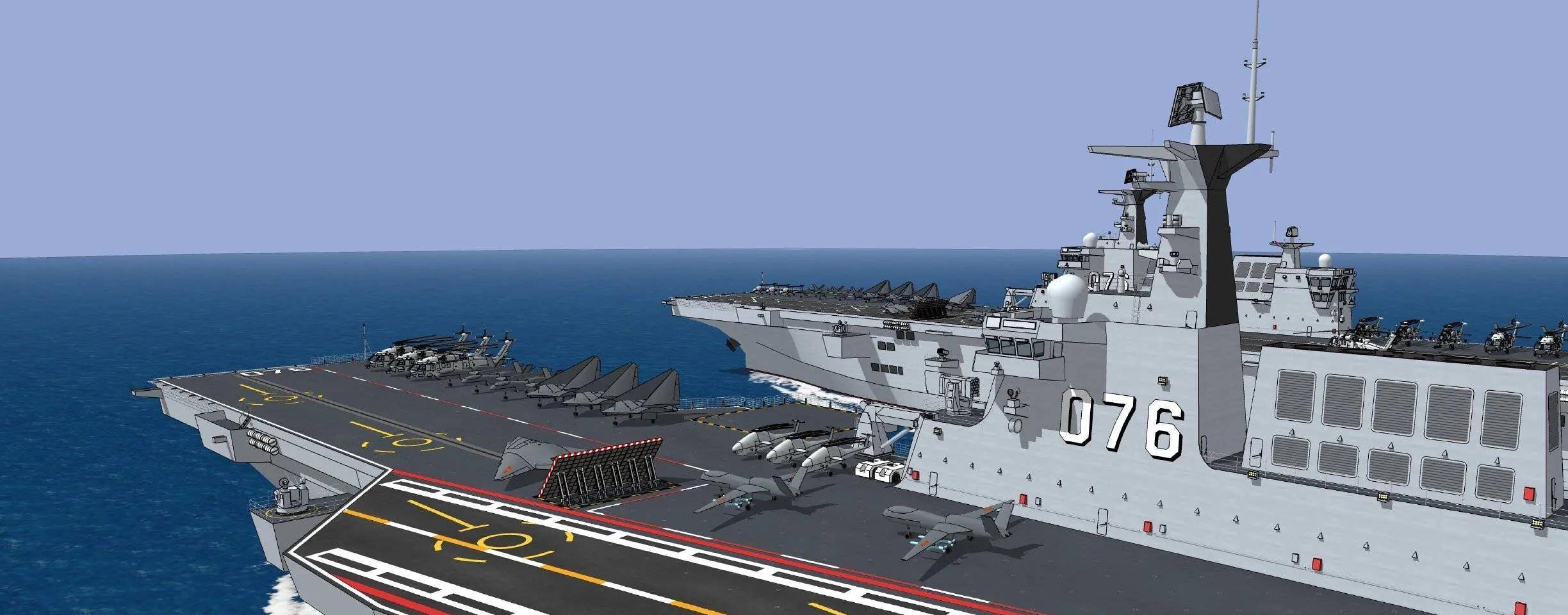 076型两栖攻击舰的构型设计和装备需通过实际测试与演练来验证其功能