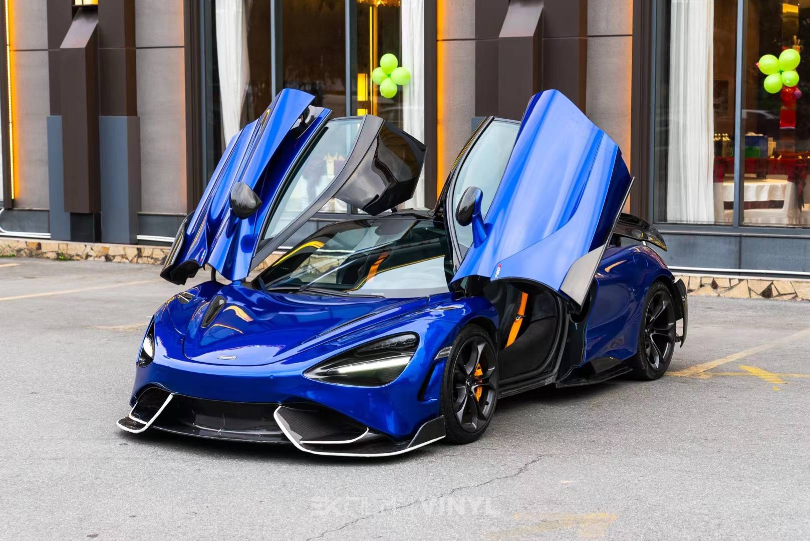 迈凯伦720s-ek改色膜液态金属湛蓝,不被束缚自由的色彩_流动_色调