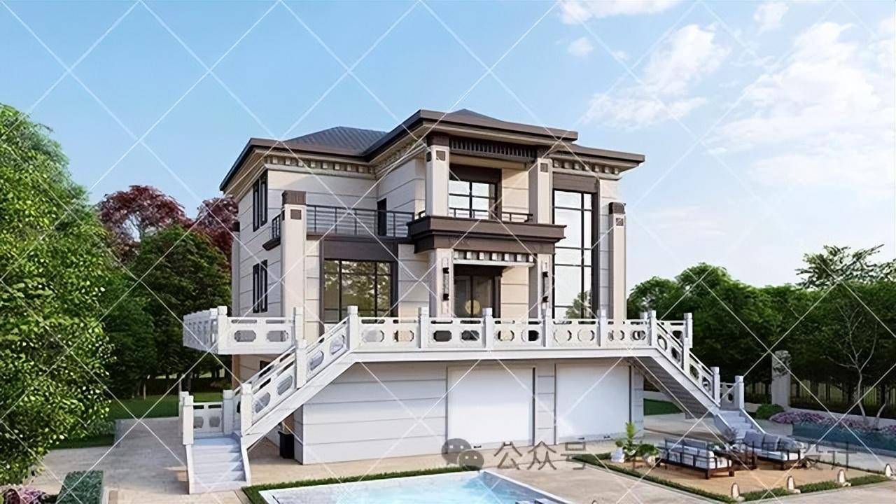 20套带架空层新中式自建房告诉你农村别墅这么建,再也不怕回南天_防潮