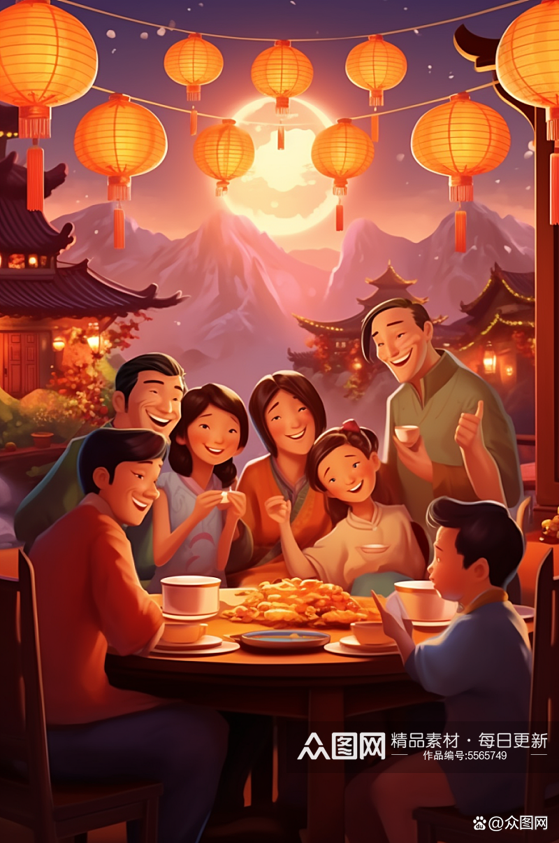 龙行龘龘|春节团圆氛围感插画分享_活动_人们_中国