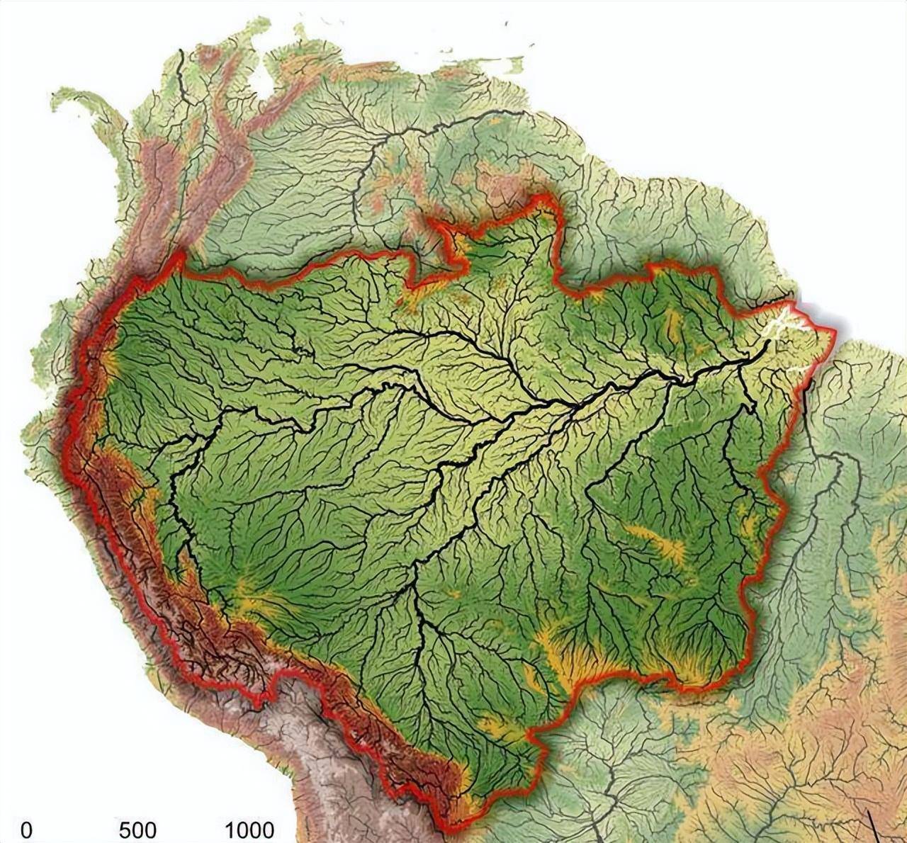 亚马逊河流域地处热带雨林气候区,年降水量丰富,湿度大.