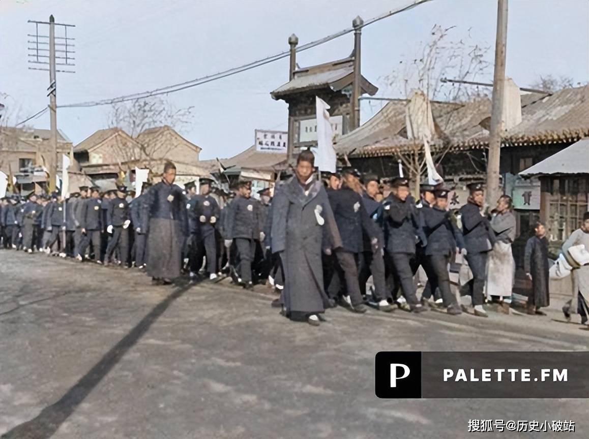感受历史的气息:1918年民国总统大阅兵彩色老照片欣赏