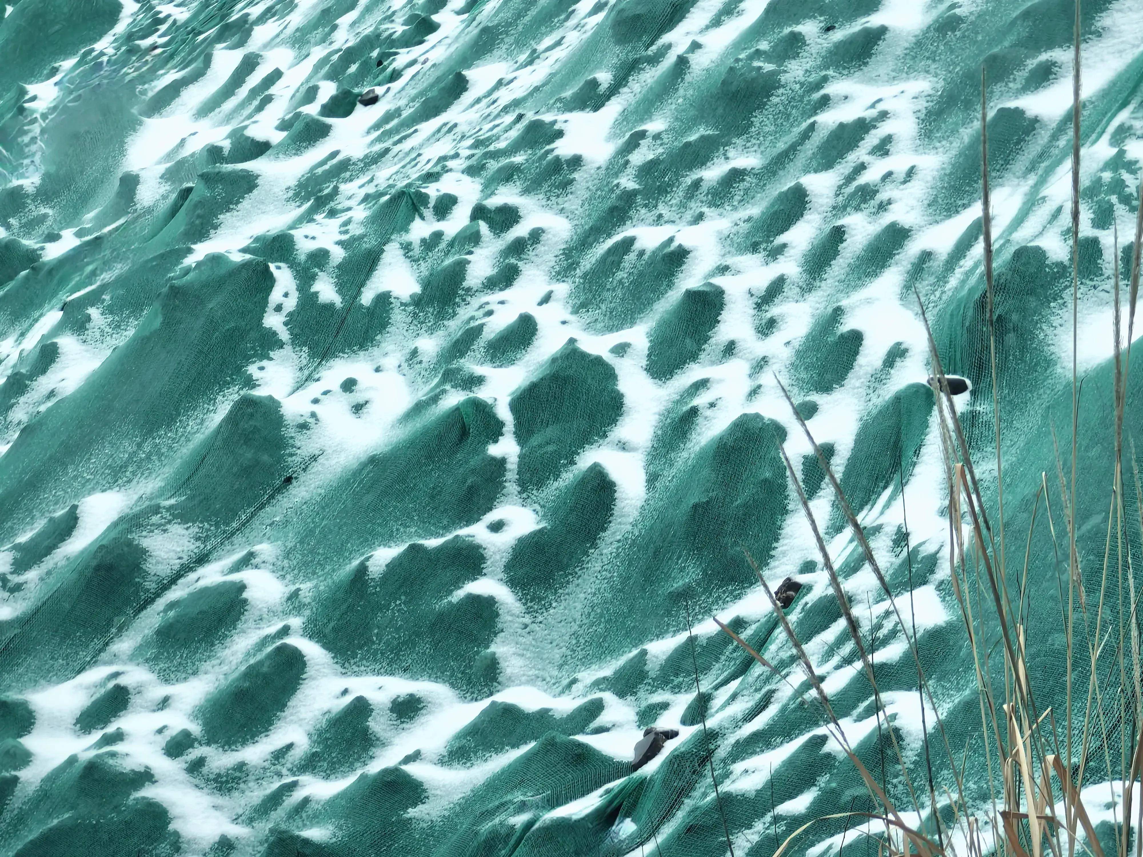 湖北宜昌:出现"翡翠山"奇景,眼见不一定实,镜头也能隐恶扬善_积雪