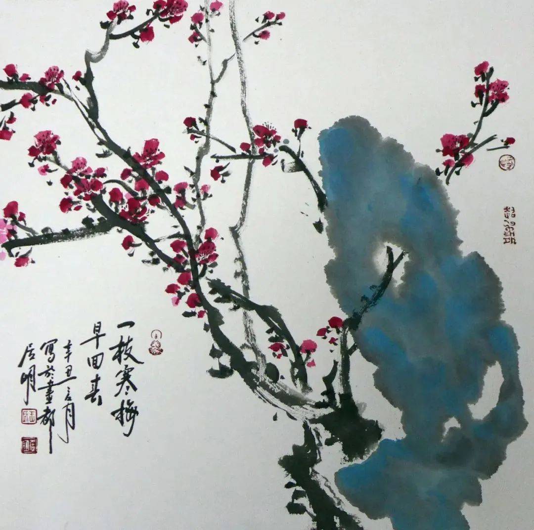 偶乡遇春明-徐仲偶 王居明梅花迎春作品联展在山东省潍坊市中国画都