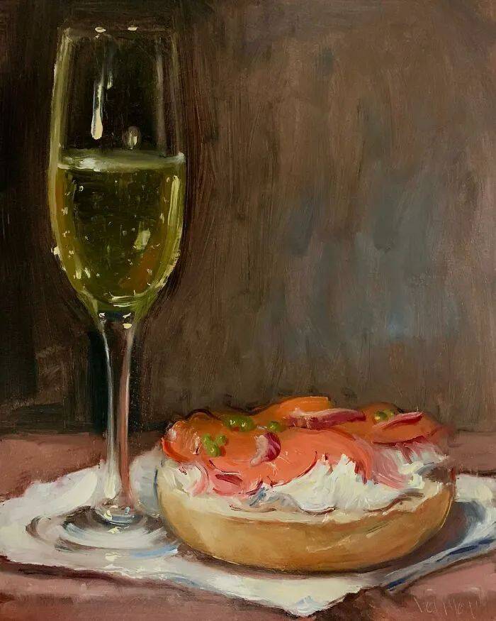 用古典艺术手法来画奶茶汉堡?都在艺术家noah verrier