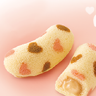 香蕉卡仕达酱奶油,甜蜜又浪漫的爱心东京香蕉,飘溢着醇和的枫糖浆香味