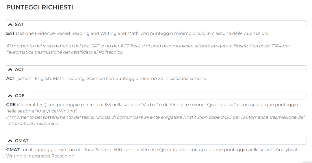 sat,act,gre,gmat成績可代替米理入學啦