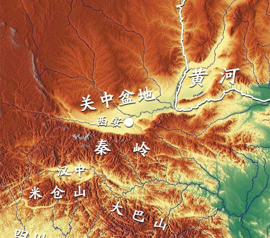 四川山脉河流地形图图片