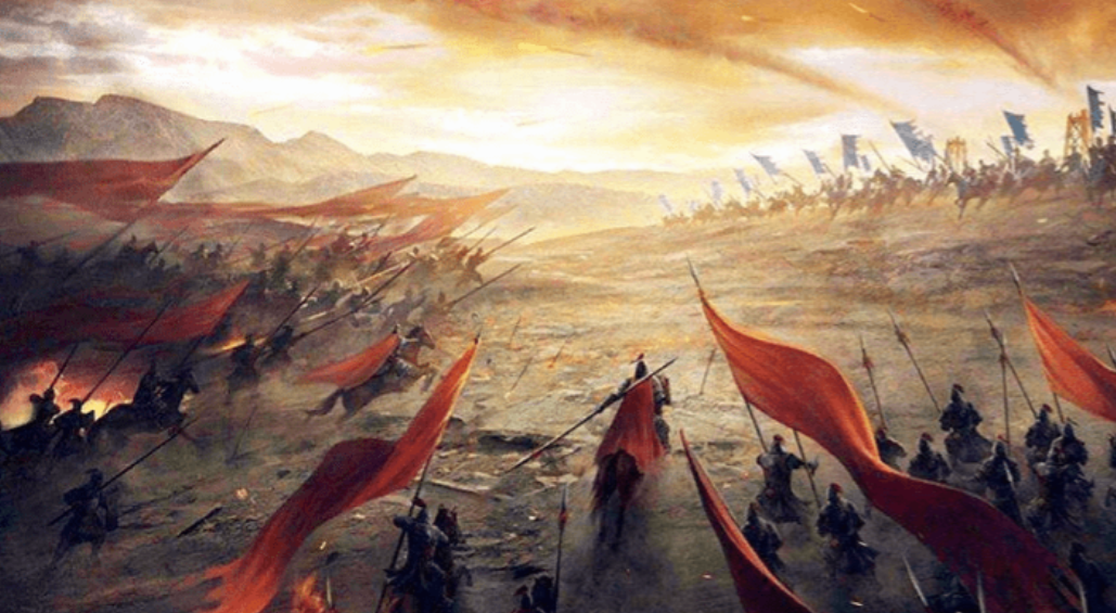 章邯在后督阵,不停运筹帷幄.楚军渐渐支持不住,步步后退.