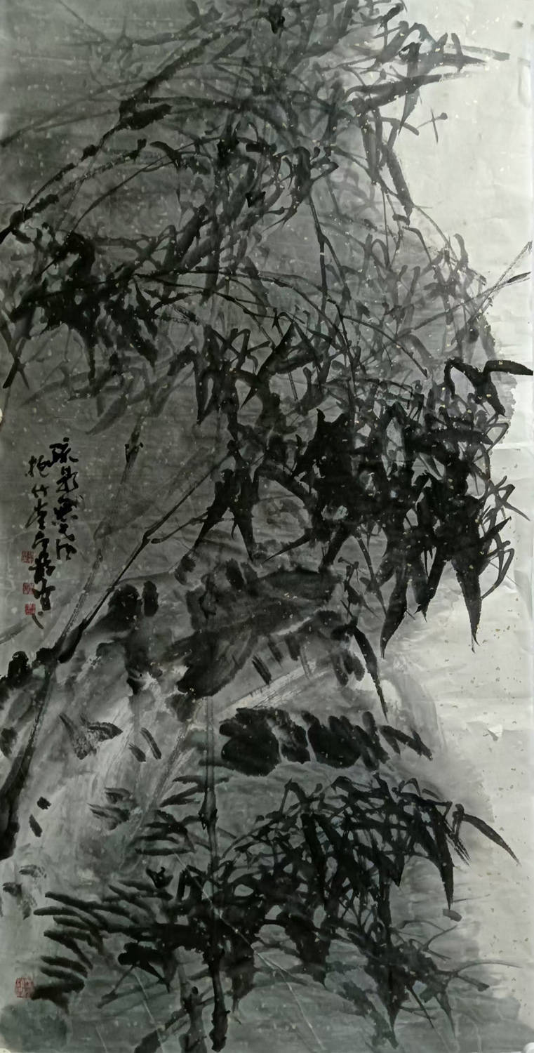 【作品赏析】张本静水墨竹影:墨色灵动,竹韵诗意_竹子_中国_画作