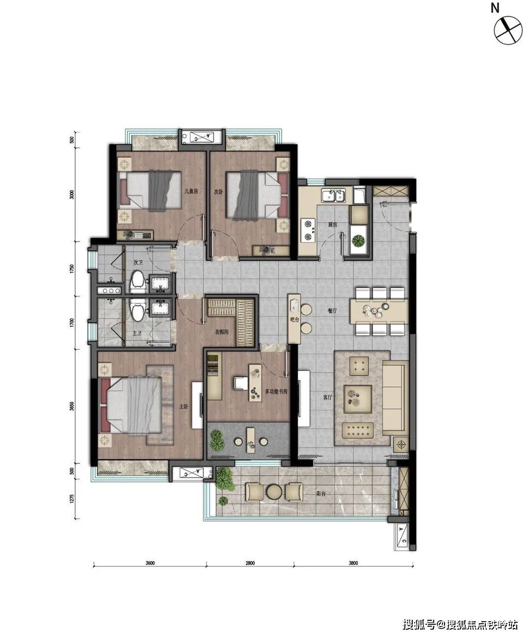 (建面约128㎡户型图)璞悦台样板房实景图:广州「璞悦台」璞悦台售楼处