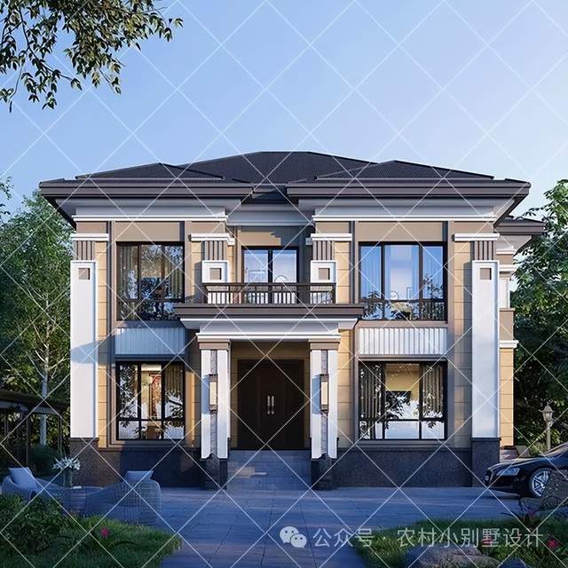 32款新中式二层别墅,大气优雅新中式风别墅设计,颜值